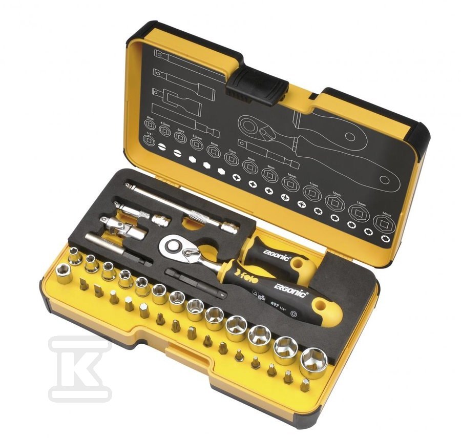 Zestaw 36 częściowy 1/4" do - FL05783616