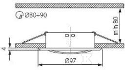 Ceiling spotlight circular movable - 00330