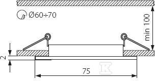 Sufitowa oprawa punktowa kwadratowa, - 04695