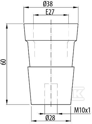 OTE27-6 tordirani crni bakelitni okvir - D.3002