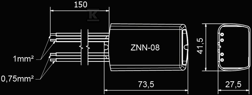 Zasilacz LED natynkowy 12V DC 8W, typ: - LDX10000022