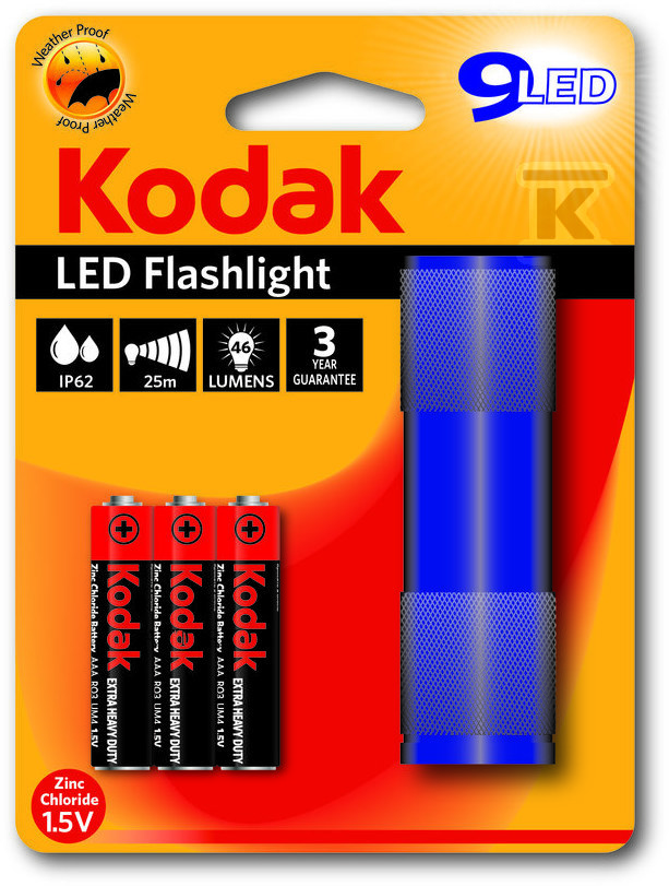 Kodak 9-LED flashlight + 3 blue KAAA - 30412446