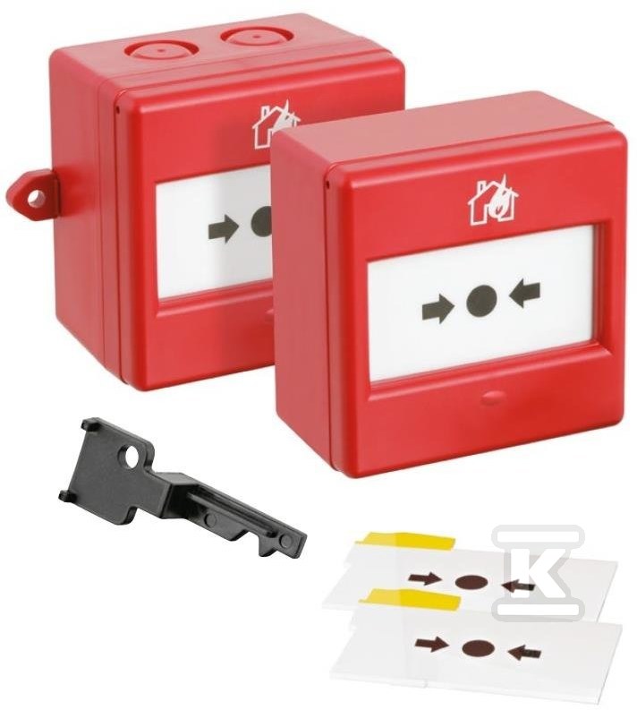 Fire call point, 1-way, IP66. Element - 4990073FULL-0122X