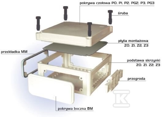 Біла передня кришка P-3 - 017