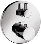 Bateria termostatowa Hansgrohe Axor Uno 2 DN15 / DN20 z zaworem odcinająco-przełączającym, element zewnętrzny z termoelementem chrom 38720000