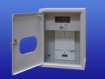 NRL-1F6 zsz surface-mounted counter switchgear with a window and a lock. space for a 1-phase meter and 6 S.IP31 type protections