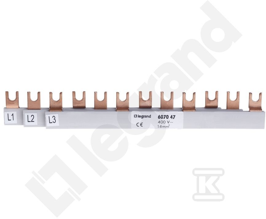 Insulated busbar length: 12 modules - 607047