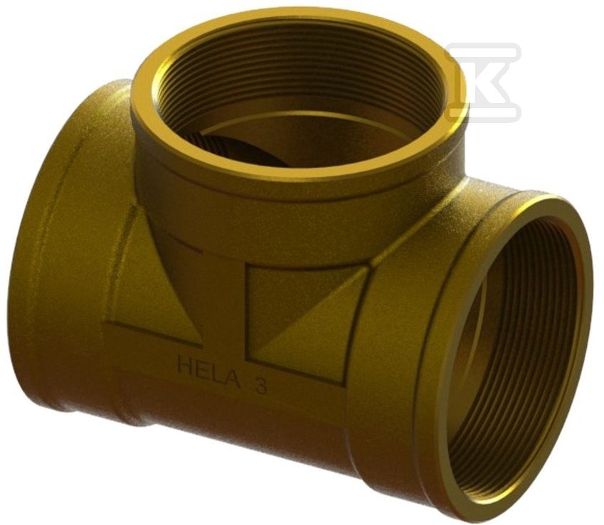 Trójnik mosiężny HELA-T 125x125/90 GW - 61112500500T