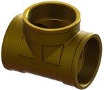 Trójnik mosiężny HELA-T 125x125/90 GW 5" PN10, do rur preizolowanych Pex/PE, oznaczenie: T 125