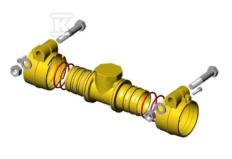 Złączka mosiężna prosta HELA-S 40x3.7mm - 62604011400T