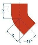 Öntöttvas könyök SML 125/45 (szürke - 10076