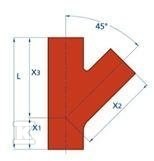 Trójnik żeliwny SML 125X50/45 (żeliwo - 11301