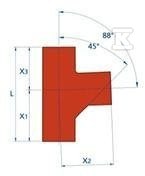 Трійник чавунний SML 125X70/88 (сірий - 10097