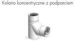 Kolano koncentryczne 60/100, 90° z podparciem