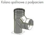 Kolano spalinowe 150, 90° z podparciem