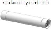 Rura koncentryczna 100/150, 1000 mm - 84827110A