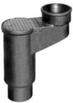 Geiger siphon - rainwater trap with U-AK gasket, DN100, gray socket cast iron (GJL)