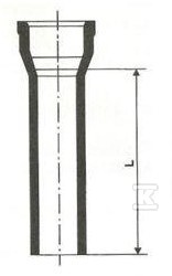 Egycsonkú cső U-AK tömítéssel, L=1000 - MROHRDN1501