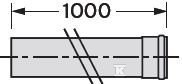 Predlžovacia rúra 1,0m, DN80 - 303253