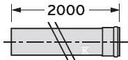 Predlžovacia rúra 2,0m, DN80 - 303255