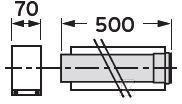 Conductă de prelungire 0,5 m DN80/125 - 303202