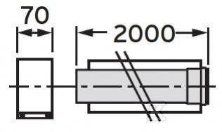 Extension pipe DN80/125 2.0m - 303205