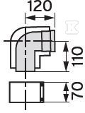 Koleno 87° DN80/125 - 303210