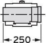 Concentric inspection straight 0.25 m, Fi60/100 mm PP