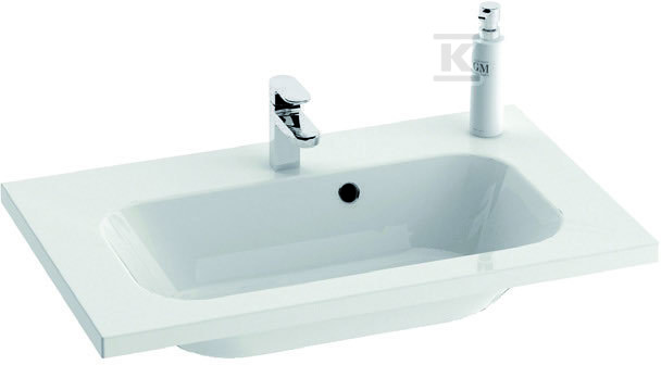 Chrome 600 white washbasin with a tap - XJG01160000