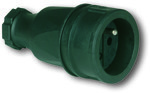 Gniazdo przenośne jednofazowe Taurus 10/16A 2 P+Z 230V z bolcem gumowe IP20