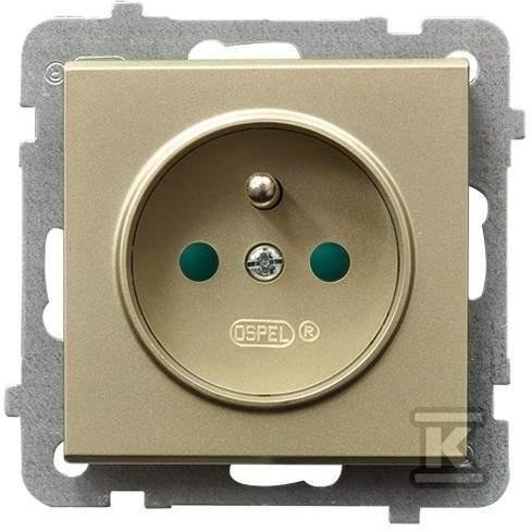 Single socket with earthing, with - GP-1RZP/M/39