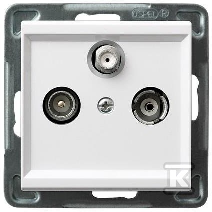 RTV-SAT terminal socket, white SONATA - GPA-RS/M/00