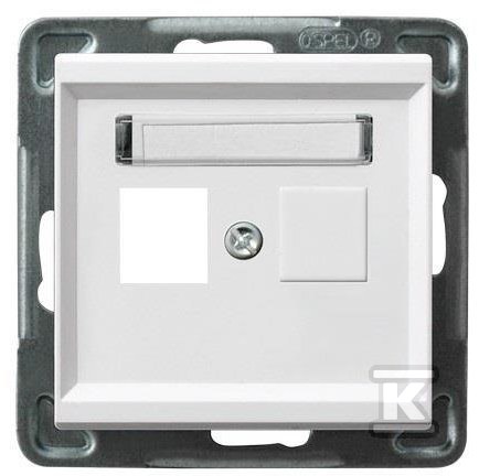 Single socket housing, white SONATA - GPK-1R/P/00