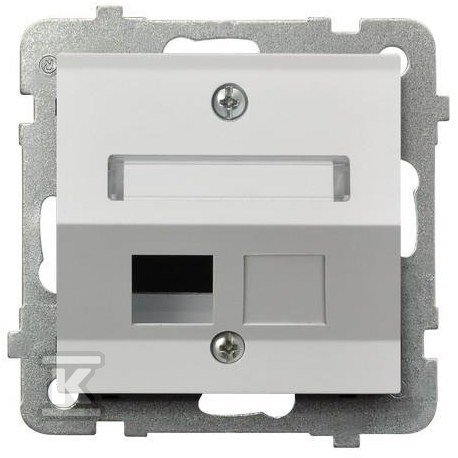 Single socket housing, sloped, white - GPK-1RS/P/00