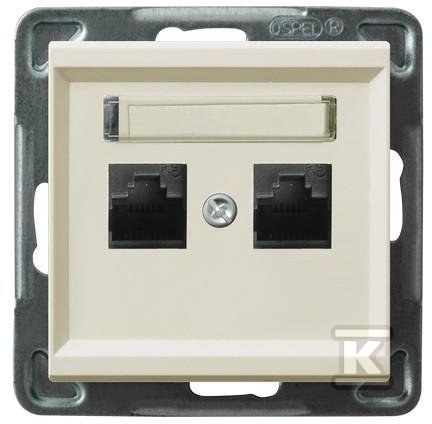 Double computer socket, category 5e - GPK-2R/K/M/27