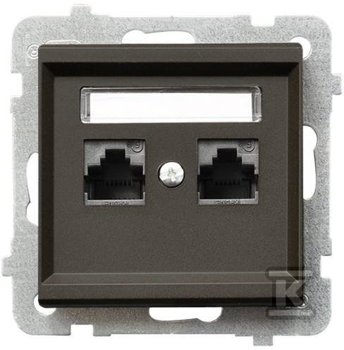 Double computer socket, category 5e - GPK-2R/K/M/40