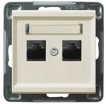 Подвійний комп'ютерний роз’єм, кат.6 MMC, ecru SONATA