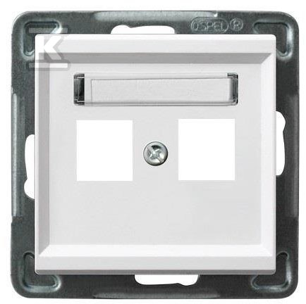 Double socket housing, white SONATA - GPK-2R/P/00