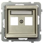 Подвійний корпус розетки Keystone, нова SONATA срібляста