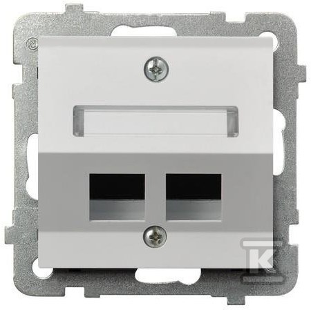 Double sloped socket housing, white - GPK-2RS/P/00