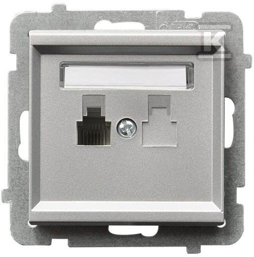 Single telephone socket, SONATA matt - GPT-1R/M/38