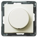 Dimmer push-turn adaptat sarcinilor cu incandescență și halogen, ecru SONATA