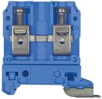 Terminal block threaded ZG-G25/TS35, blue