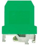 Yellow-green threaded terminal block ZUO-10/35