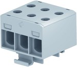Гвинтова клема AL, CU, 1,5 - 50 мм2, TS 35, 3 контакти, 6 затискних отворів, сірий, VC05-0054