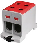 Різьбовий клемник AL/CU/ 6-95mm2/ TS 35/ 1 доріжка, 4 затискних отвори, червоний