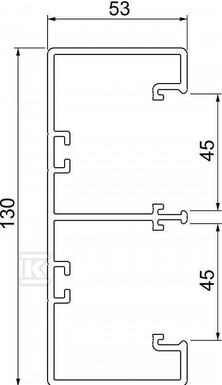 Podparapetní žlab typ GK-53130RW /2m/ - 6113200