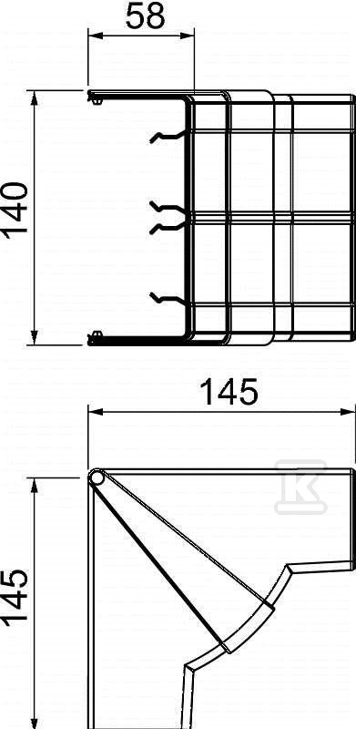 Naroże wewnętrzne, ruchome typ - 6113250