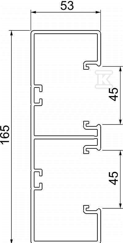 Podparapetní žlab typ GK-53165RW /2m/ - 6113400