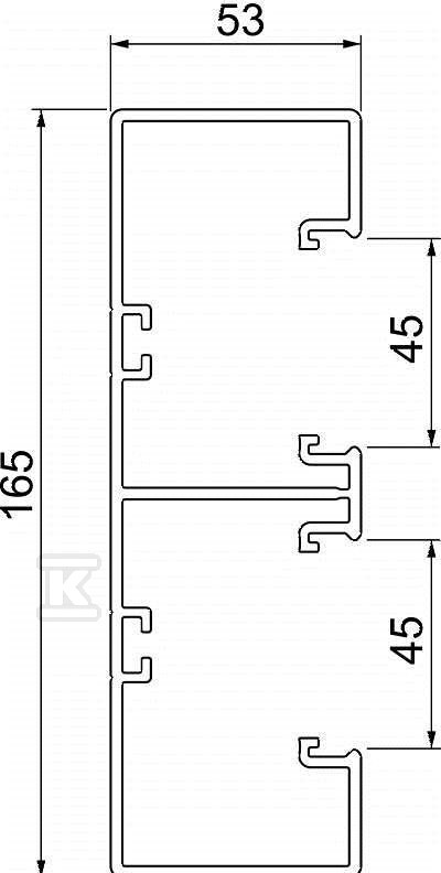 Підвіконник тип GK-53165LGR /2м/ - 6113402